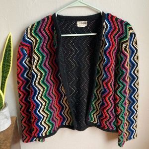 🌈 Vintage funky Acrylic colorful sweater 🌈